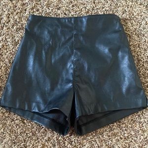 LEATHER SHORTS!! such a cute and sleek look. worn only a couple times.